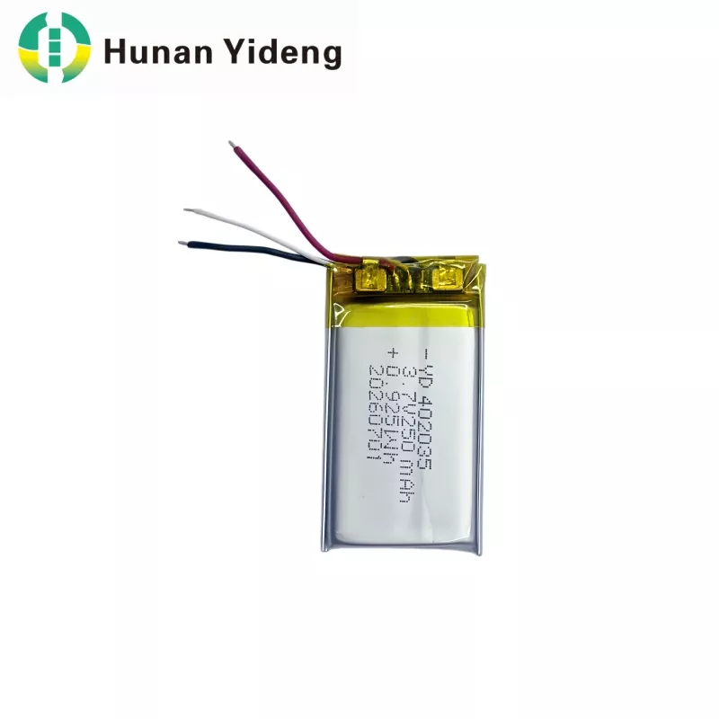 402035 3.7v 250mAh VR Smart Camera Baterie Li polimer