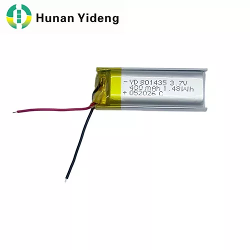 801435 3.7v 500mah Li Ion Battery Pack 1.48wh for Smart Door Lock